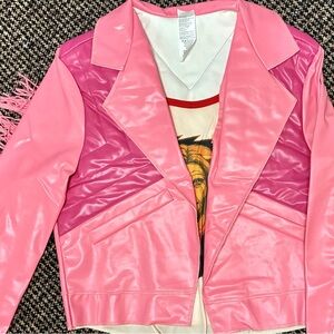 Minecraft Movie Garrett Pink Motorcycle Jacket